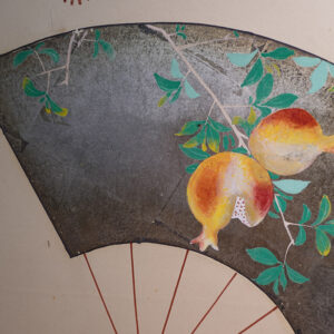 20th Century Japanese Screen, Birds and Flowers Scatted Fans Screen - Image 7