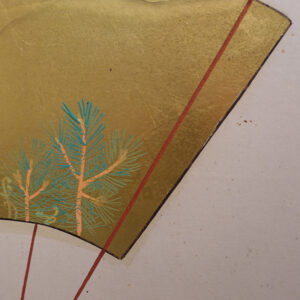 20th Century Japanese Screen, Birds and Flowers Scatted Fans Screen - Image 23