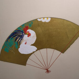 20th Century Japanese Screen, Birds and Flowers Scatted Fans Screen - Image 9