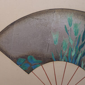 20th Century Japanese Screen, Birds and Flowers Scatted Fans Screen - Image 20