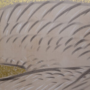 19th Century Japanese Screen, Crane Above Waves - Image 6