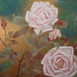 Meiji Era Japanese Gilt Screen, Forever Spring - Image 7