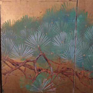 Meiji Era Japanese Gilt Screen, Forever Spring - Image 5