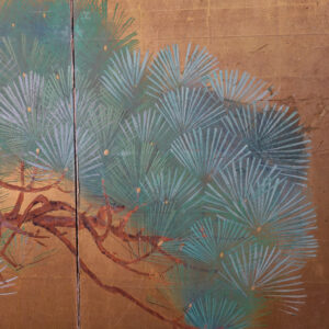 Meiji Era Japanese Gilt Screen, Forever Spring - Image 6